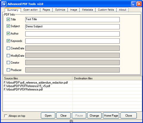 VeryPDF Advanced PDF Tools screenshot