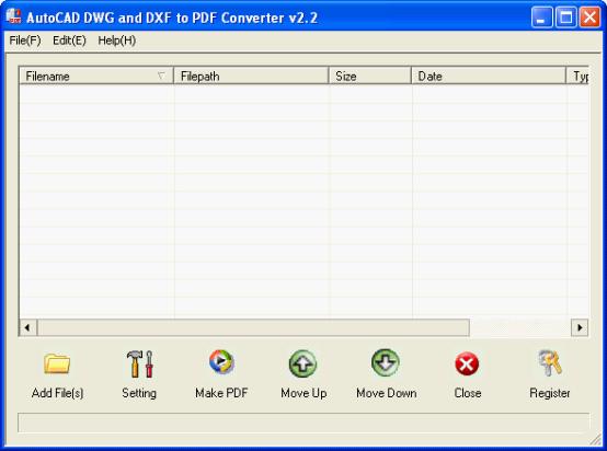 the interface of VeryPDF AutoCAD to PDF Converter