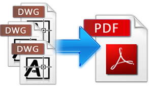 DWG files to a single merged PDF file