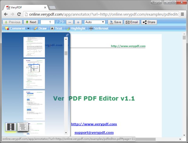 Display PDF Thumbnails