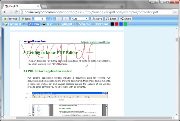 Draw lines annotation on PDF pages
