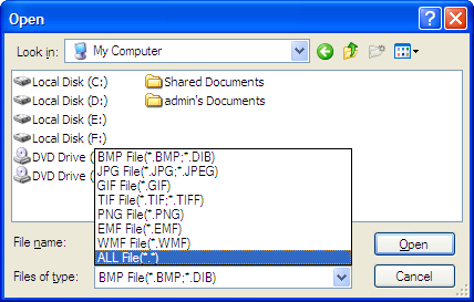 Open dialog for adding watermark or stamp to PDF