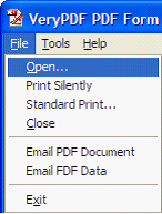 Items of File menu