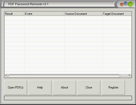 the interface of use PDF Password Remover