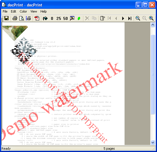 Print PDF with docPrint