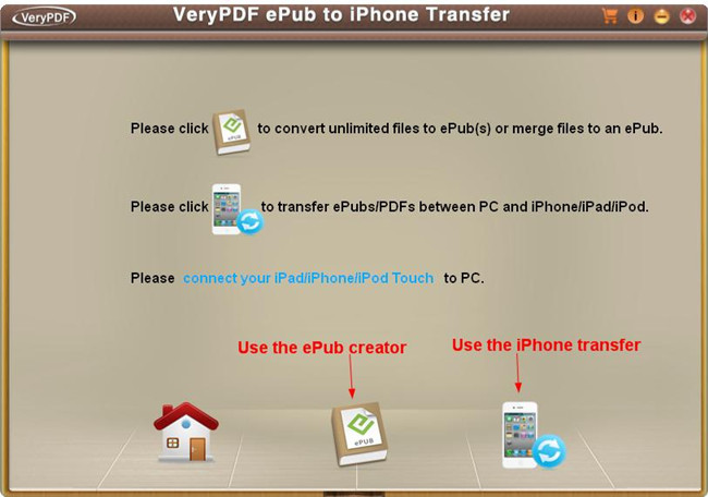 VeryPDF ePub to iPhone Transfer screenshot