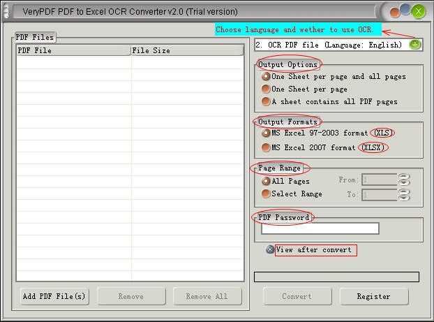 Windows 8 VeryPDF PDF to Excel OCR Converter full