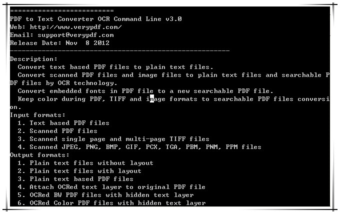 VeryPDF PDF to Text OCR Converter CMD 3.0 full