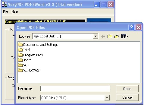 VeryPDF PDF to Word Converter screenshot