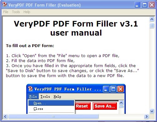 VeryPDF PDF Form Filler 3.11