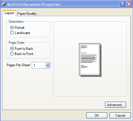 VeryPDF Document Printer screenshot