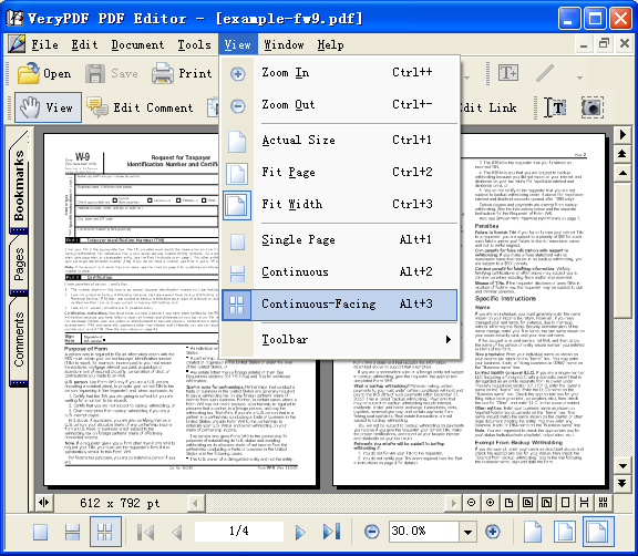 View your PDF file at Continuous-Facing mode