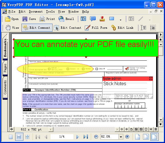 Use VeryPDF Annotator to annotate your PDF file