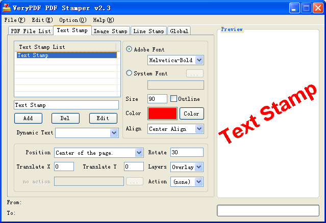 Use the PDF Stamper software