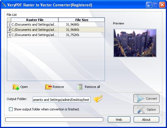 GUI of Raster to PGM Vector Converter