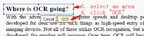 to recognize text on screenVeryPDF Screen OCR dialog box