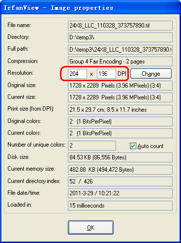 Convert Fax TIFF (ClassF) files to PDF files
