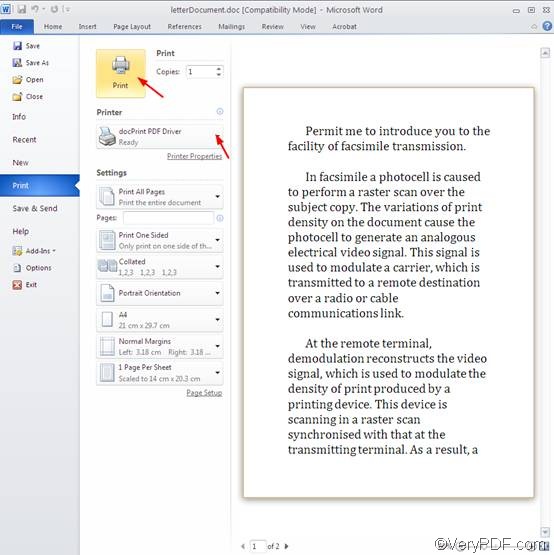 How To Convert Word To Pdf Using Microsoft Word 2010