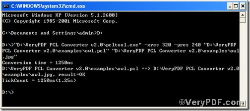 detailed operation of command line displayed in  command prompt window  
