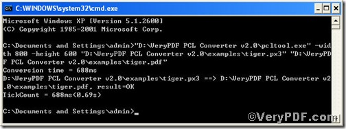 detailed operation displayed in  command prompt 