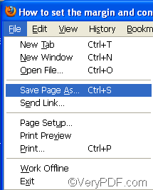 the first step to convert webpage to PDF