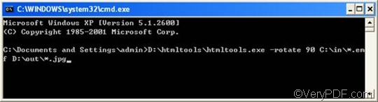 the command prompt with the command line