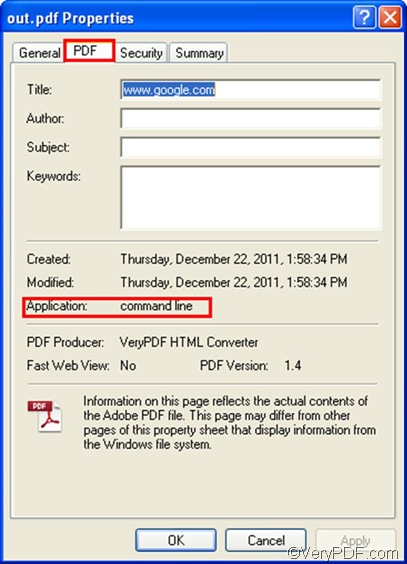 check the result after convert web page to pdf and edit pdf creator
