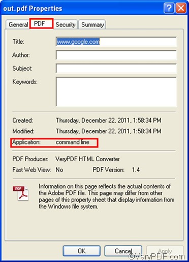 check the result after convert URL to PDF and edit PDF creator