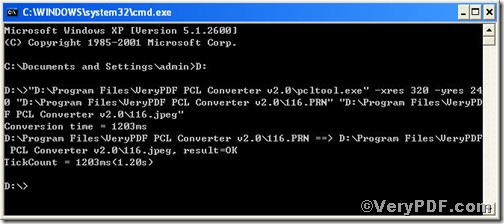 detailed operation of command line displayed in command prompt window 