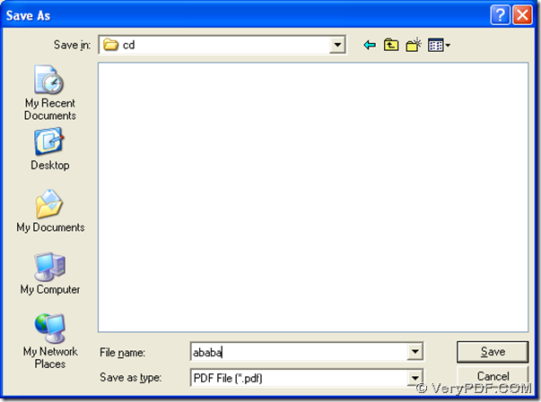 save pdf file for the conversion from excel to pdf