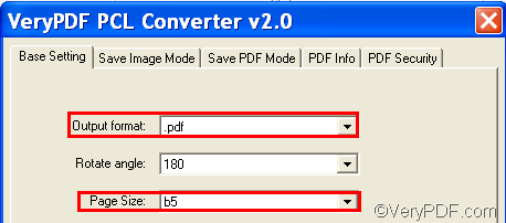 set options to convert PRN to PDF and fit to paper size