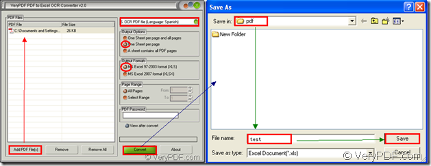 convert scanned PDF to XLS in PDF to Excel OCR Converter