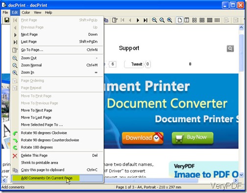Printing webpage to PDF file.