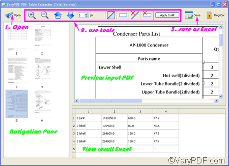  VeryPDF PDF Table Extractor