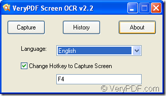 interface of Screen OCR