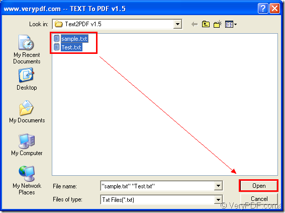 add text files in batch to create pdf documents