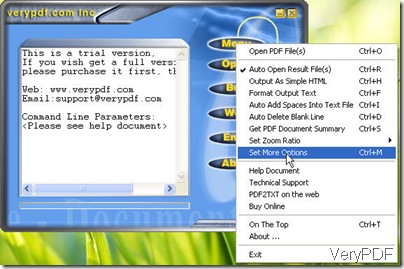 interface of pdf to text