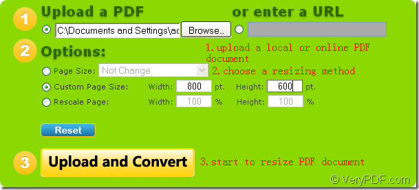resize PDF document with VeryPDF Free Resize PDF Page Online