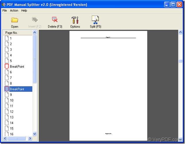 split PDF with VeryPDF PDF Manual Splitter