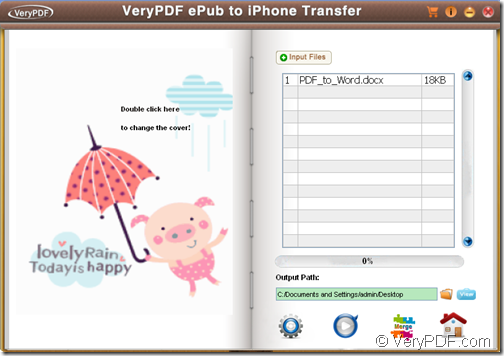 convert Word to ePub with VeryPDF ePub to iPhone Transfer