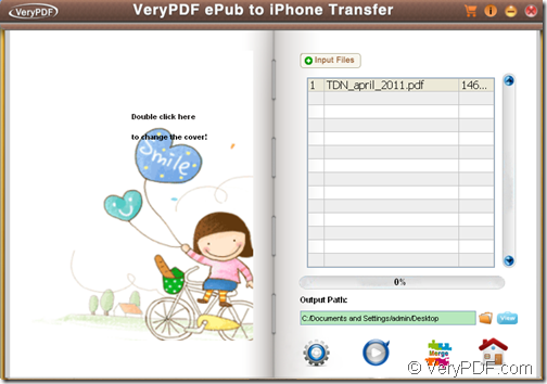 create ePub ebook with VeryPDF ePub to iPhone Transfer