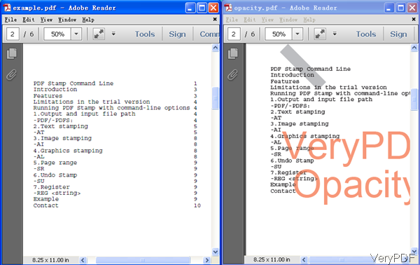 input PDF and output stamp PDF