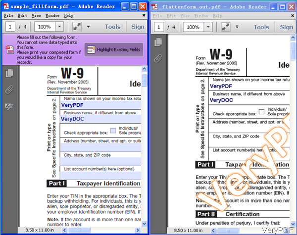 PDF Form and normal PDF