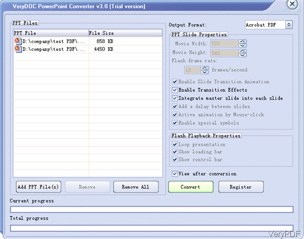 software interface of PPT Converter