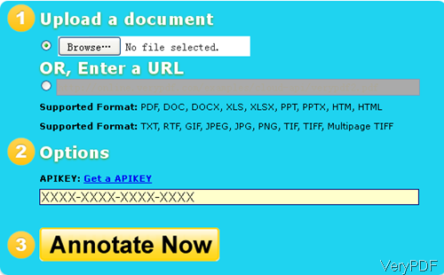 website of Free Online Document Annotator