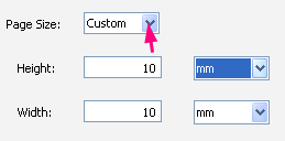 customize page size