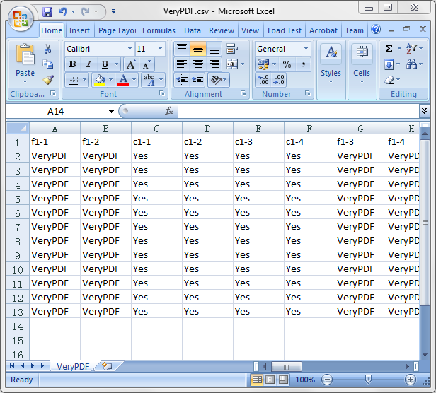 View Exported CSV file in MS Excel application
