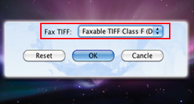 Option to output faxable TIFF