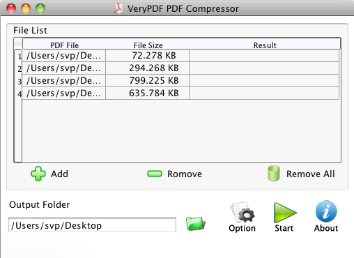 add file in Scanned PDF compressor for Mac OS X