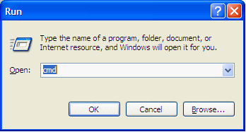 Run dialog of Windows